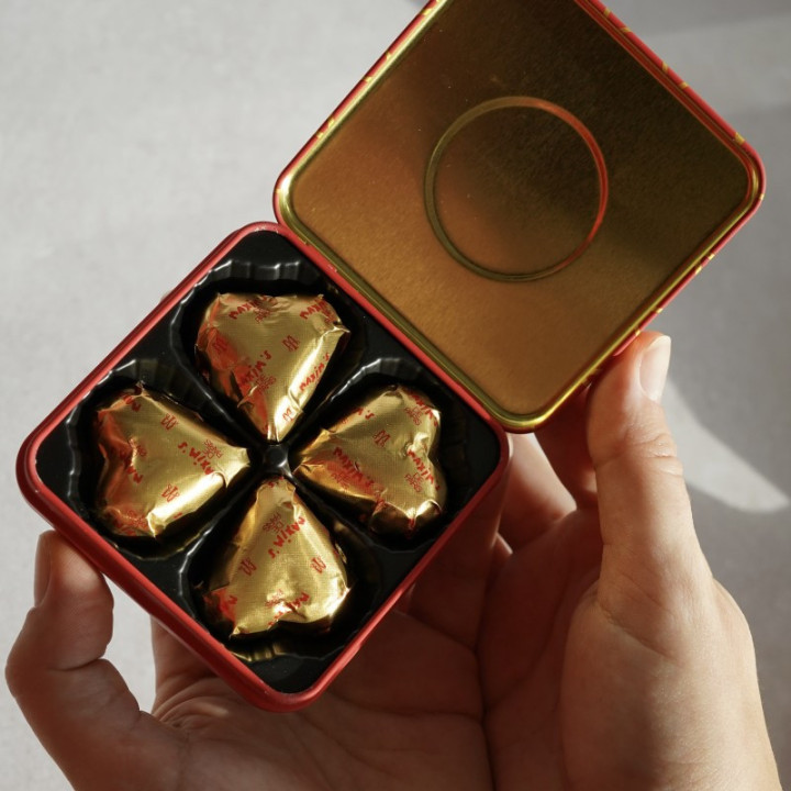 Boite chocolat - 4 cœurs - Passionnément